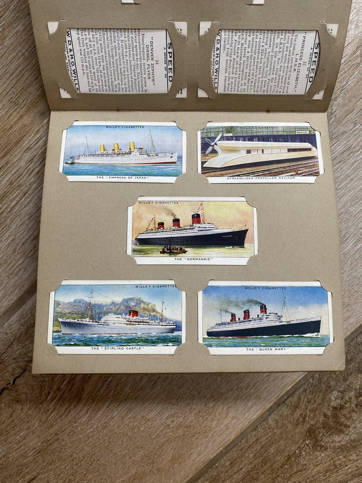 Cigarette 50 Card Set Wills’s Wills SPEED Car Boat Plane Record 1938 Complete