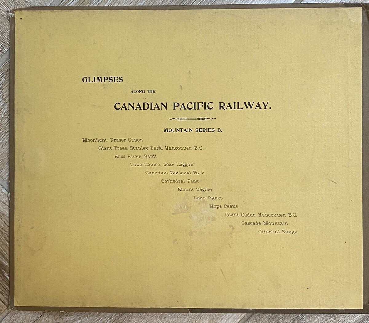 Antique Glimpses Along Canadian Pacific Railway Mountain Banff Railwayana Skiing