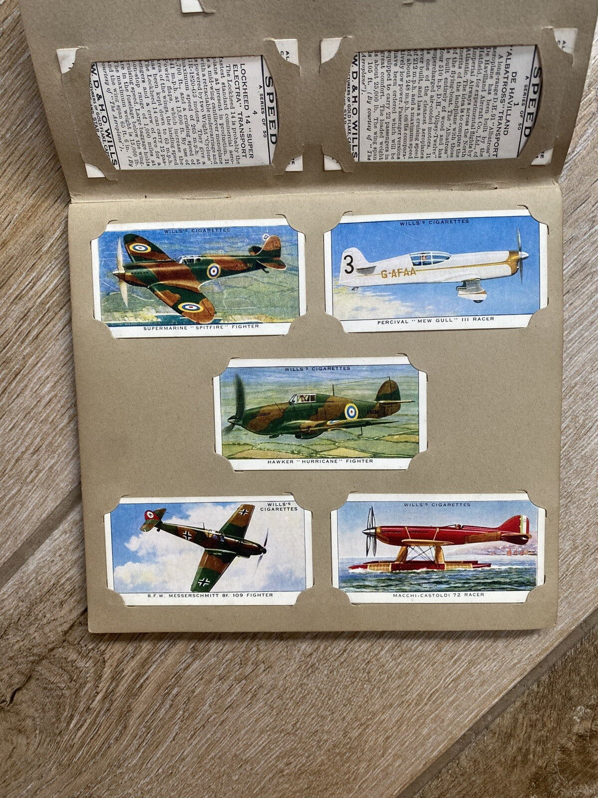 Cigarette 50 Card Set Wills’s Wills SPEED Car Boat Plane Record 1938 Complete