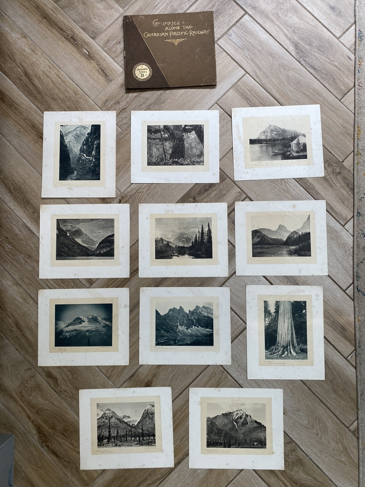 Antique Glimpses Along Canadian Pacific Railway Mountain Banff Railwayana Skiing