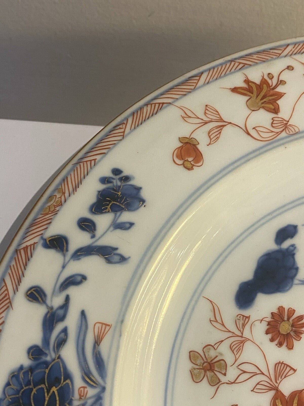 Chinese 18th Century Imari Qianlong Qing Plate Porcelain Asian Oriental Antique