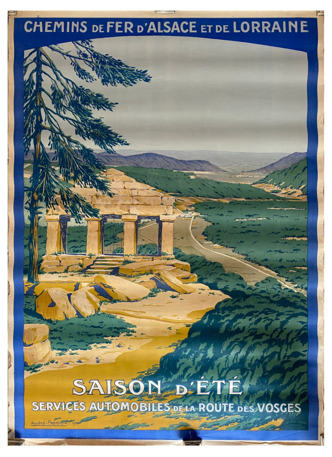 Rare Orig Art Deco Vintage French Travel Tourism Chemin Fer Railway Fremond PLM