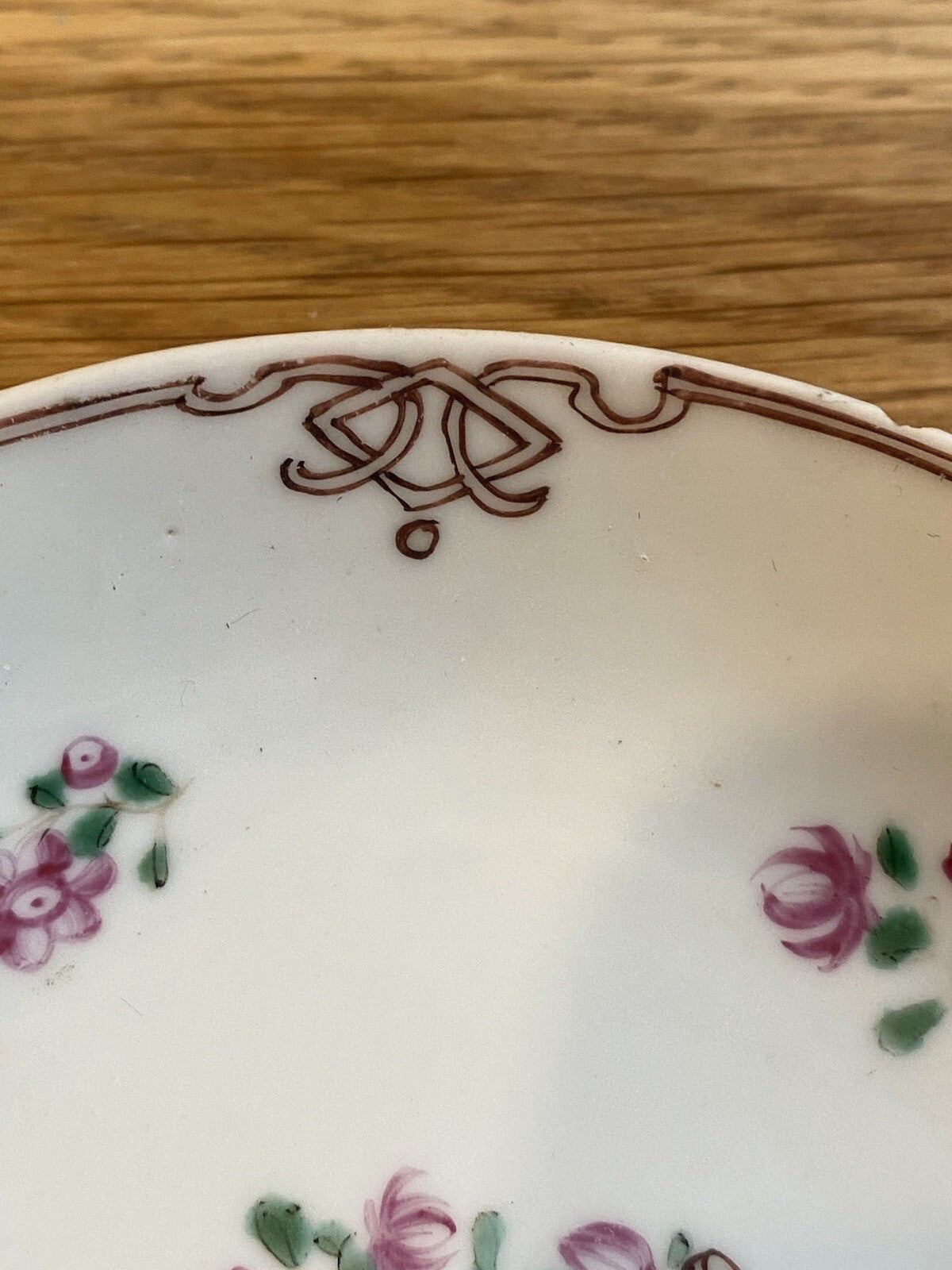 Qianlong Dynasty Antique Chinese 18th Century Porcelain Famile Rose Saucer Asian