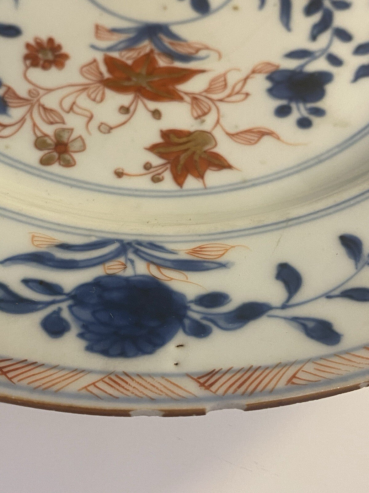 Chinese 18th Century Imari Qianlong Qing Plate Porcelain Asian Oriental Antique