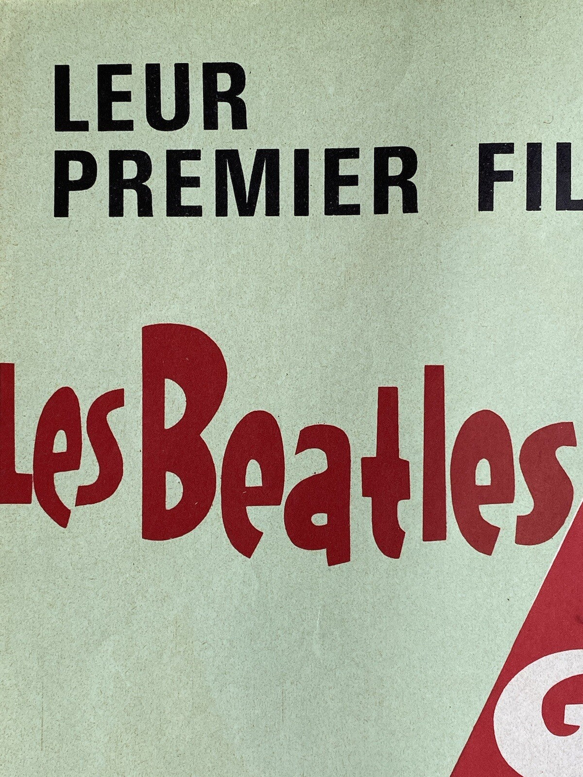 Rare Original Vintage A Hard Days Night Beatles French Film Movie Poster Affiche