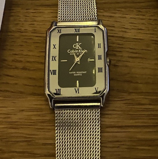 Authentic Working Calvin Klein CK Mens Gents Watch Mess Milanese Strap Luxury