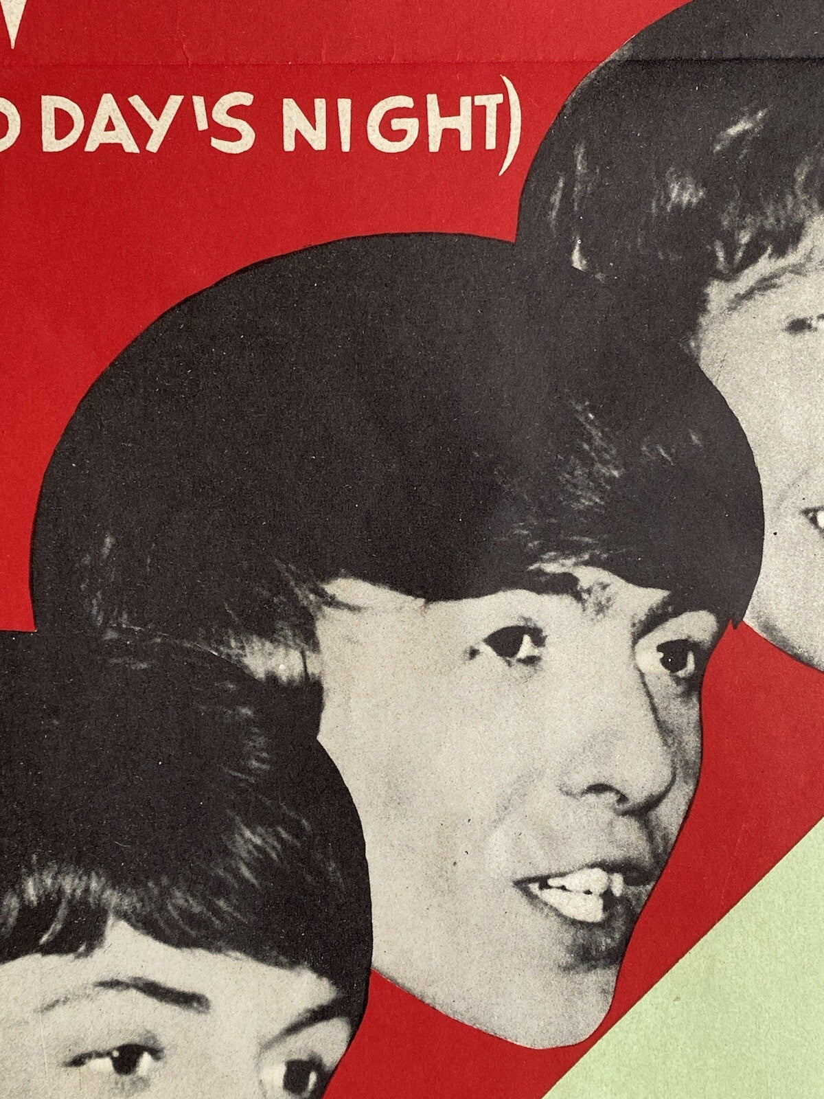 Rare Original Vintage A Hard Days Night Beatles French Film Movie Poster Affiche