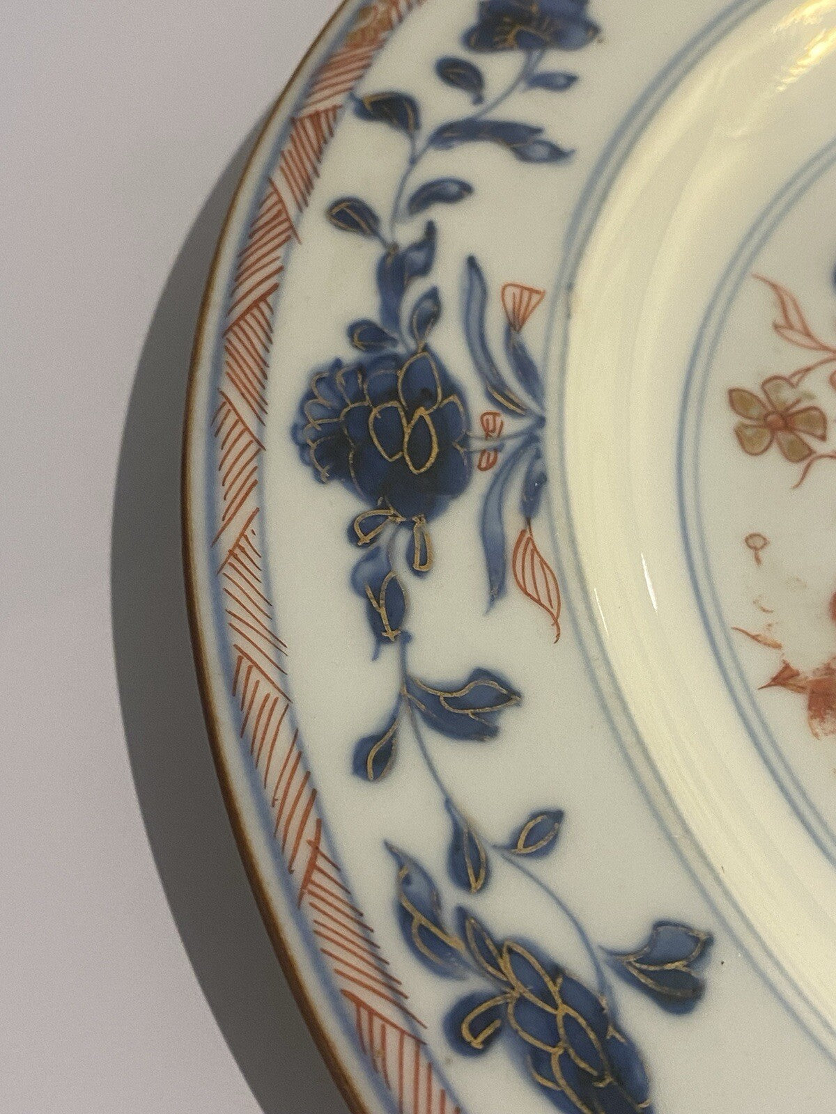 Chinese 18th Century Imari Qianlong Qing Plate Porcelain Asian Oriental Antique