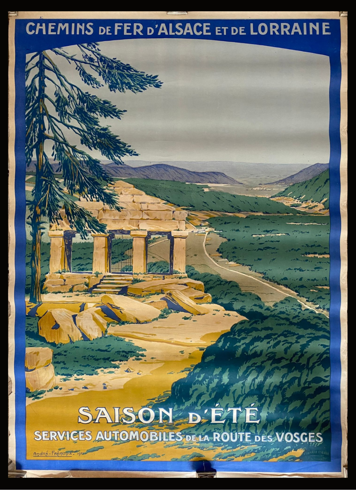 Rare Orig Art Deco Vintage French Travel Tourism Chemin Fer Railway Fremond PLM