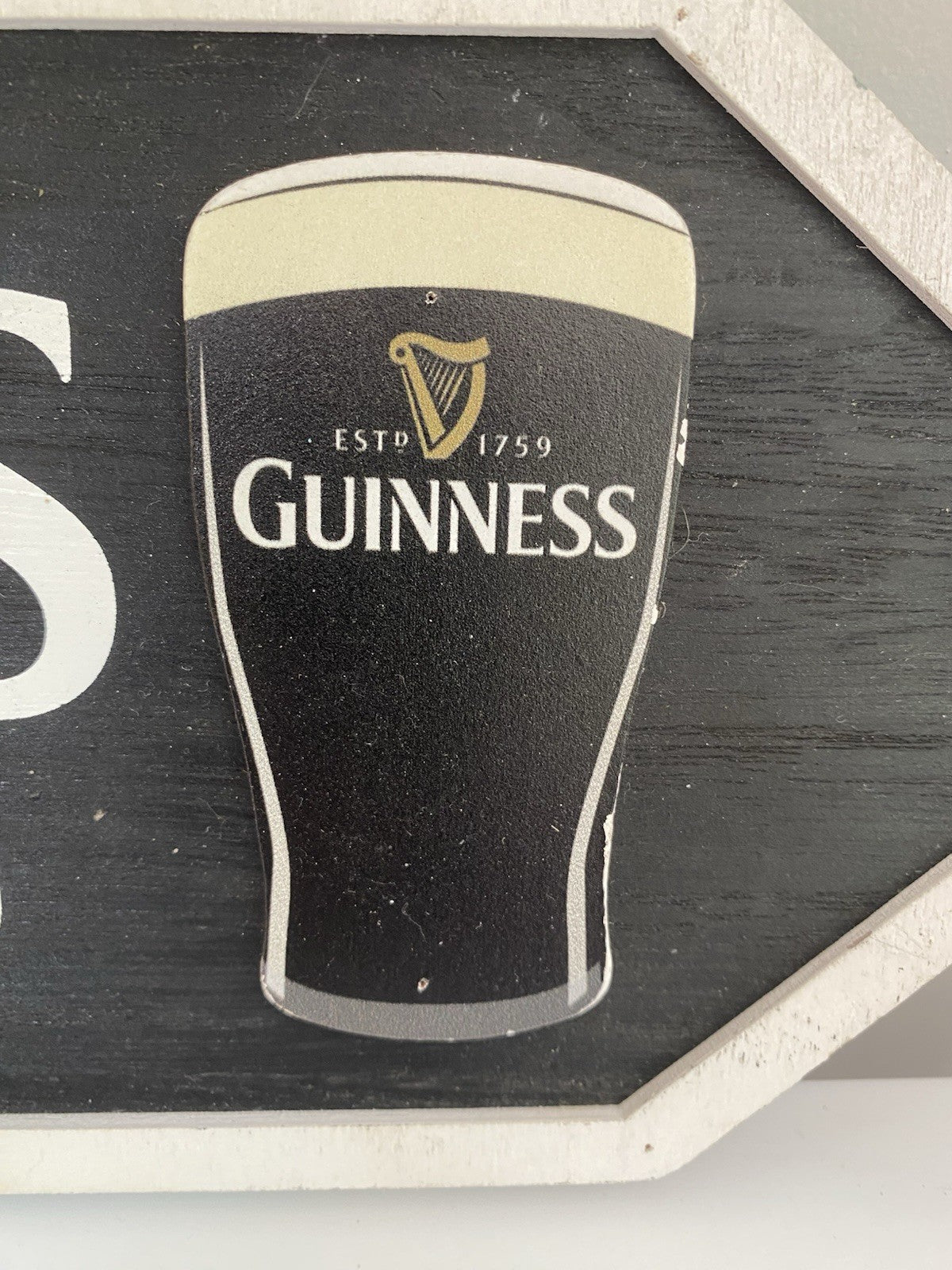 Original Official Guinness Wooden Sign Pint Ireland Irish Not Enamel Brewiana