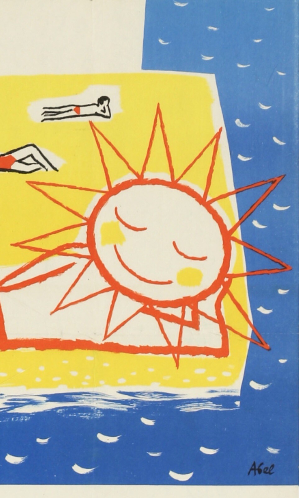 Original Vintage 1957 Travel Advertising Tourism Poster Paris Cote D’Azur France
