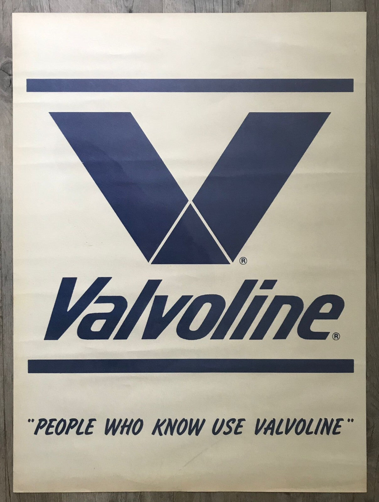 Original Vintage Valvoline Motor Oil Advertising Poster Automoblia Petrolana