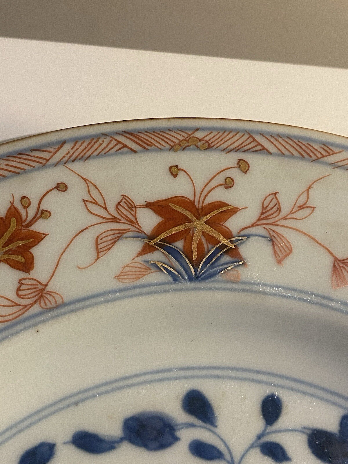 Chinese 18th Century Imari Qianlong Qing Plate Porcelain Asian Oriental Antique