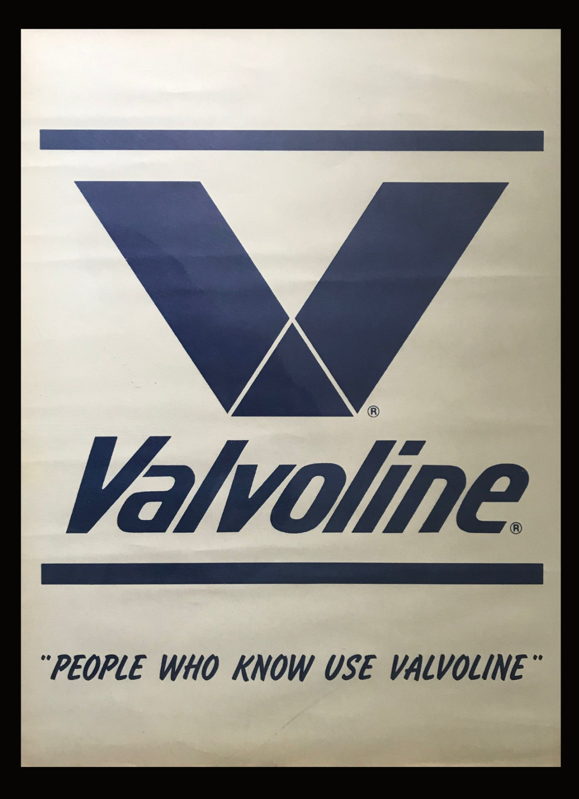 Original Vintage Valvoline Motor Oil Advertising Poster Automoblia Petrolana