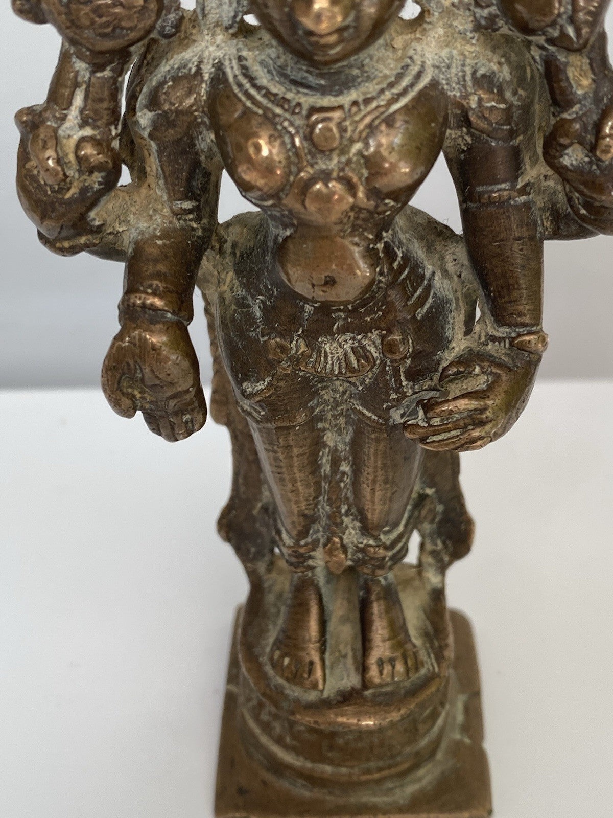 Antique Bronze Statue Vishnu Figure Sculpture 18th/ 19th Century Indian Hindu