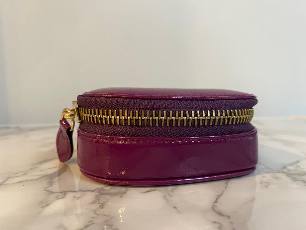 Authentic Valentines Day Mulberry Plaid Leather Heart Shaped Ring Box Designer
