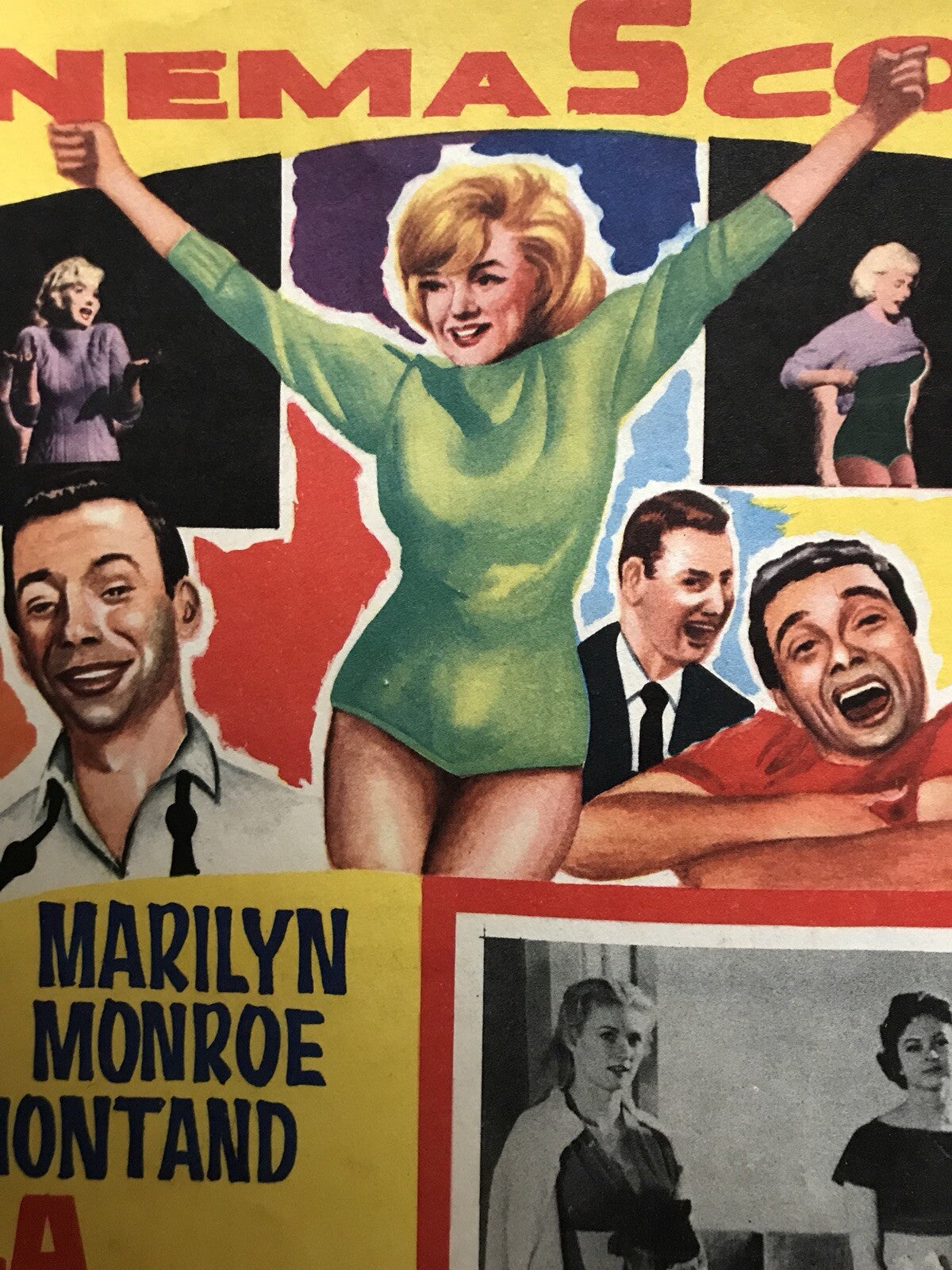 Original Vintage Lets Make Love Poster Marilyn Monroe Yves Montand