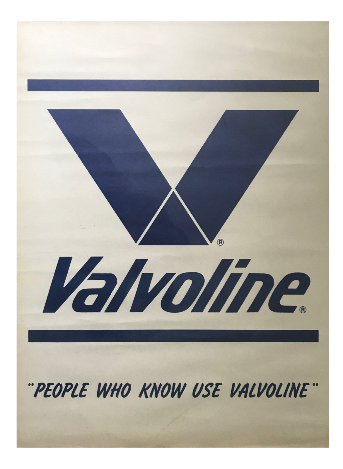 Original Vintage Valvoline Motor Oil Advertising Poster Automoblia Petrolana
