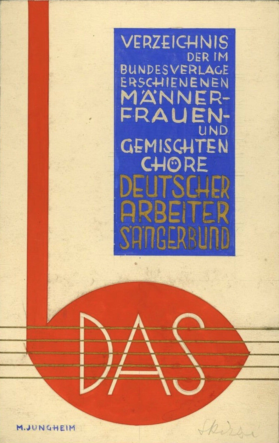 Original Vintage Hand Painted Poster Maquette Design Michael Jungheim Art Deco