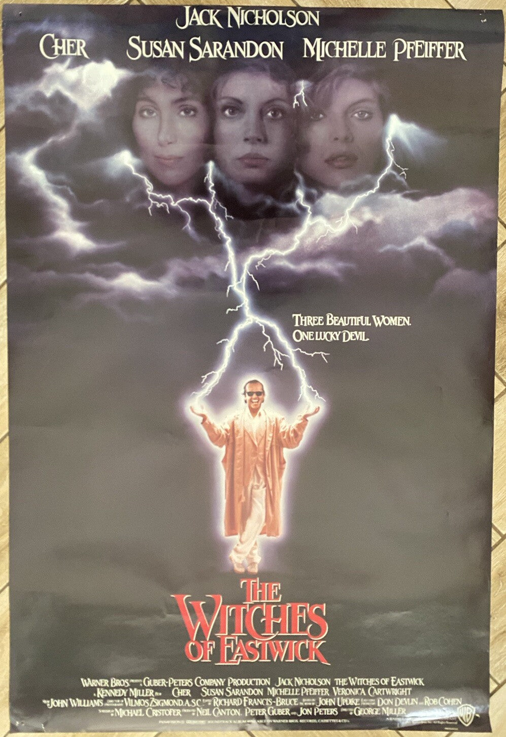 Original The Witches of Eastwick (1987) One Sheet Poster Cher Jack Nicolson