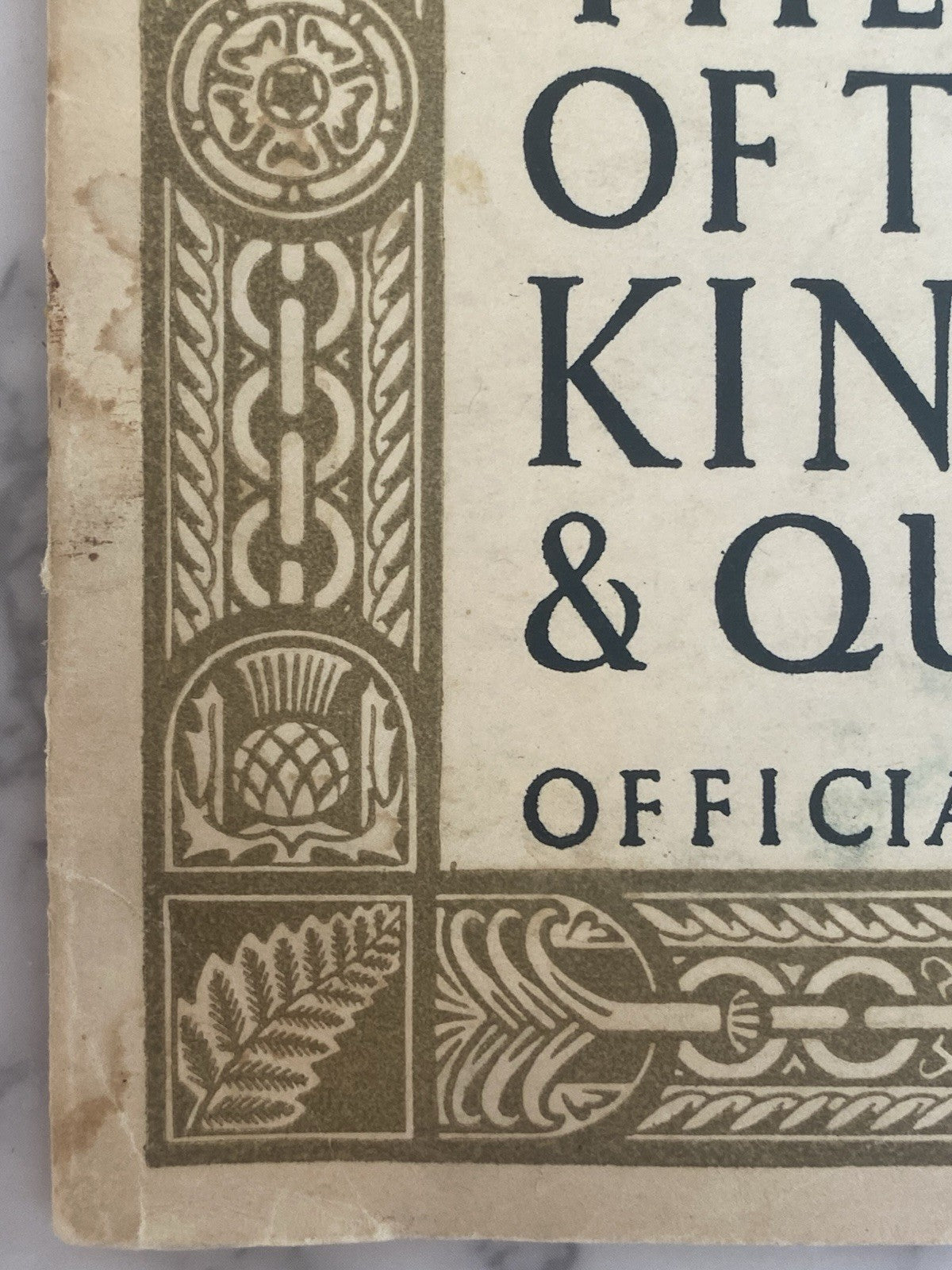 1937 King George VI Queen Elizabeth Mother Coronation Souvenir Royal Programme