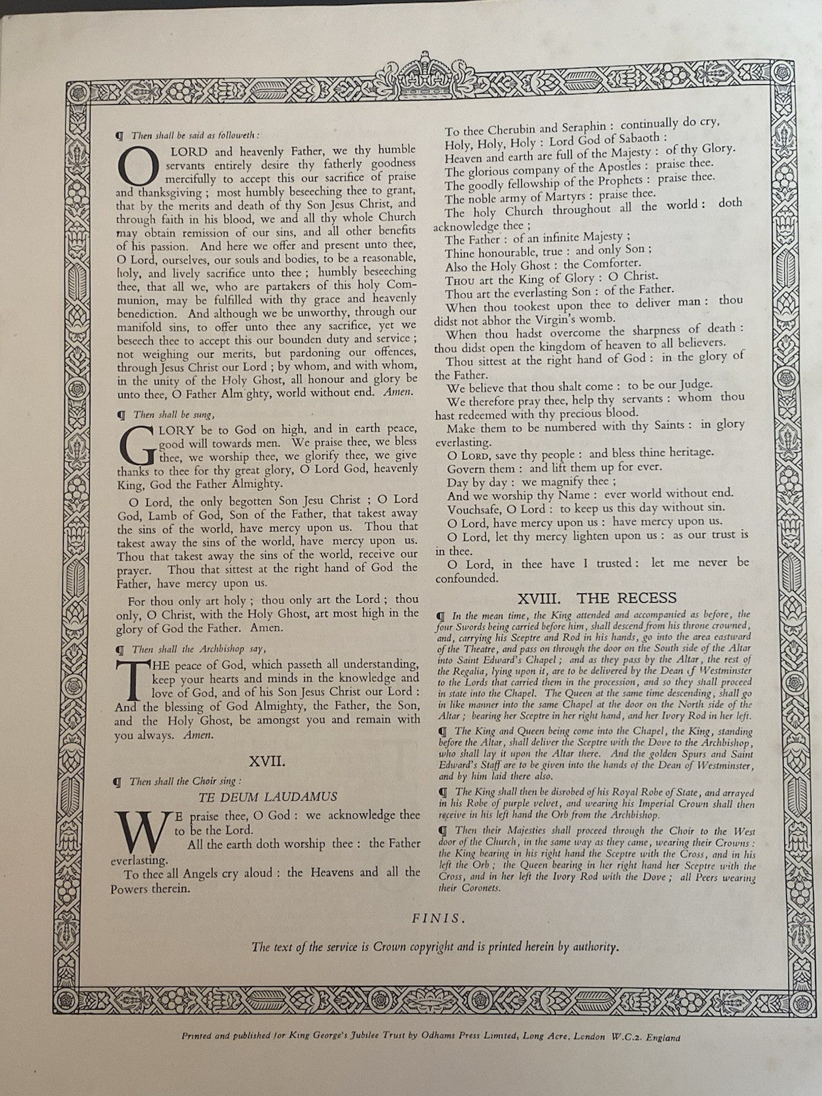1937 King George VI Queen Elizabeth Mother Coronation Souvenir Royal Programme