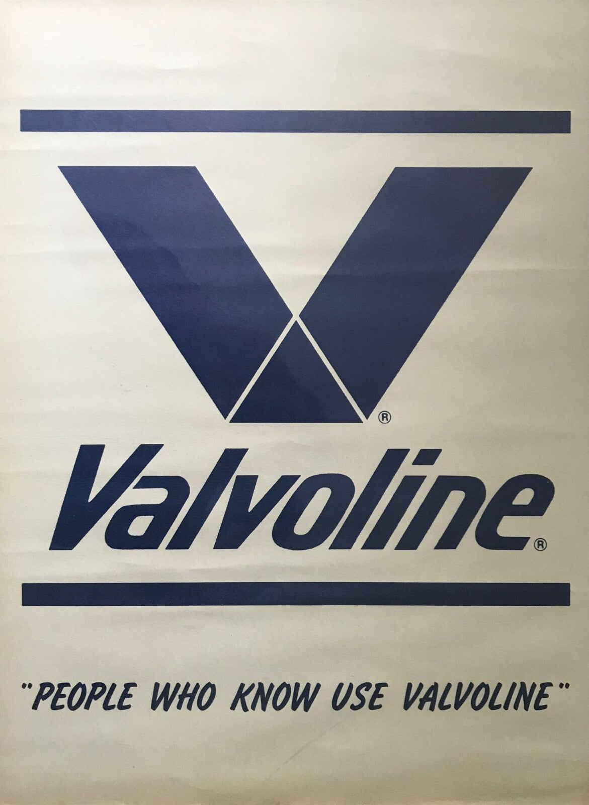 Original Vintage Valvoline Motor Oil Advertising Poster Automoblia Petrolana