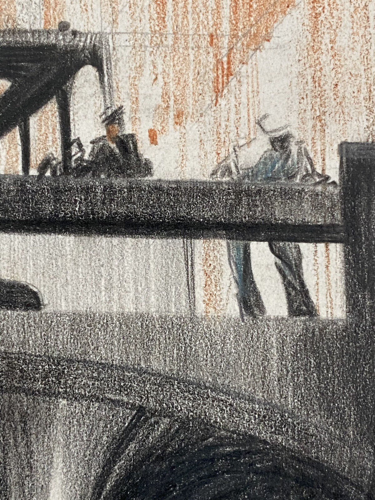Original Leslie Carr Painting Ferry In Docks Ship Art Deco Poster Design Nautica