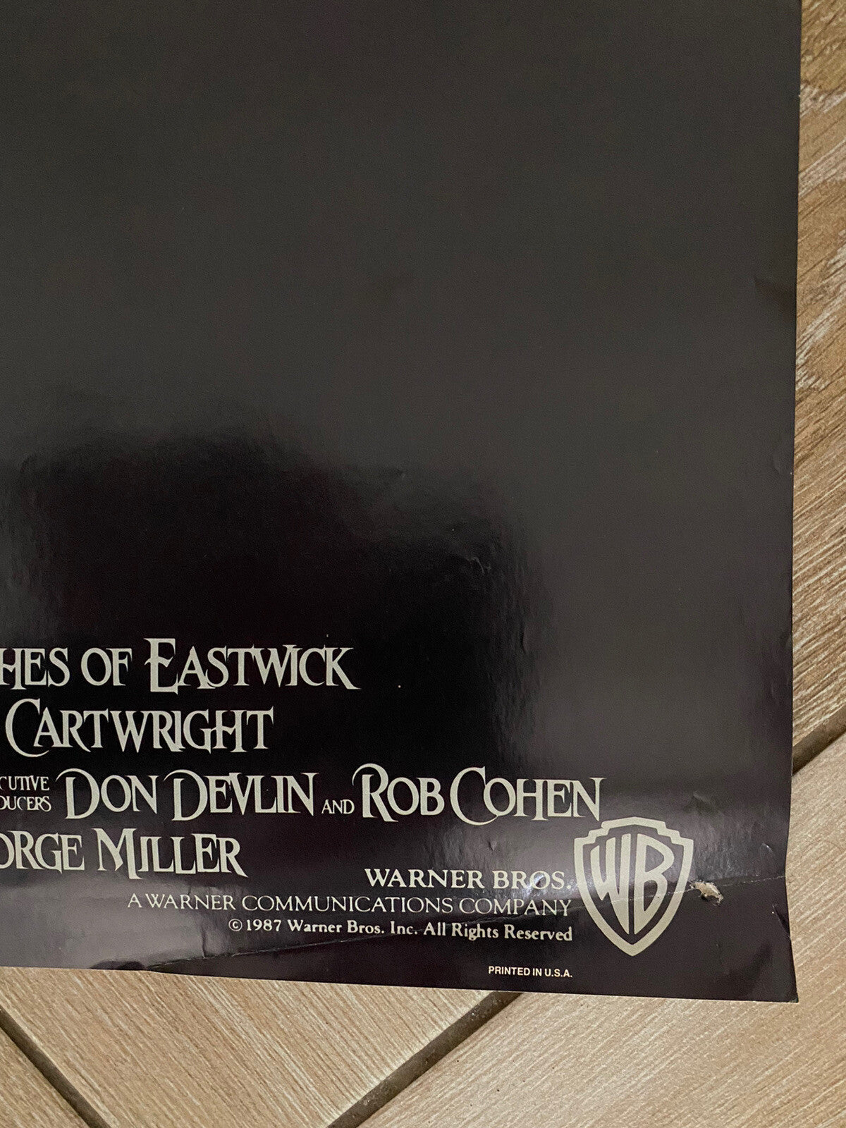Original The Witches of Eastwick (1987) One Sheet Poster Cher Jack Nicolson