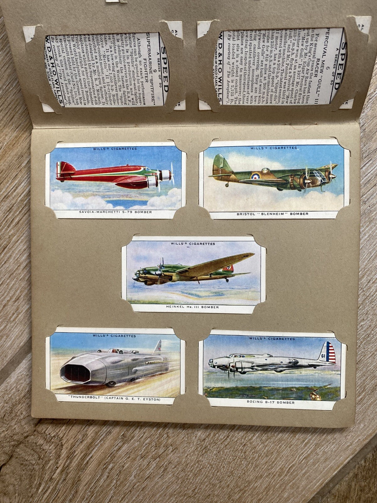 Cigarette 50 Card Set Wills’s Wills SPEED Car Boat Plane Record 1938 Complete