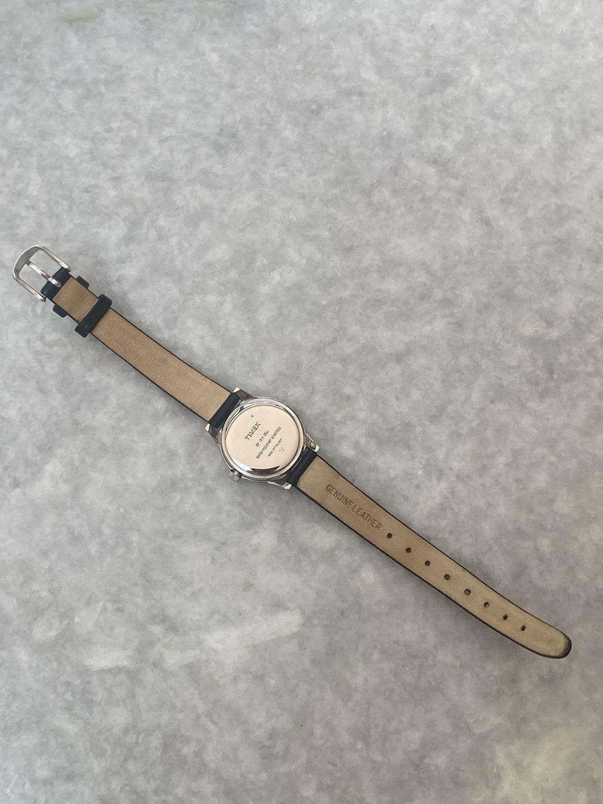 New Timex Watch Ladies Indiglo Black Leather Strap Quartz Water Resistant 5 ATM