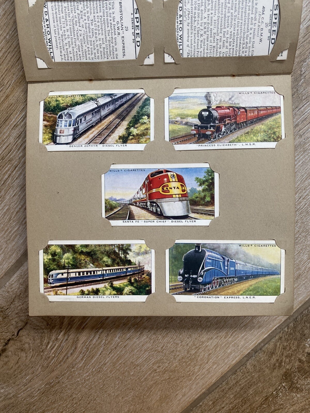 Cigarette 50 Card Set Wills’s Wills SPEED Car Boat Plane Record 1938 Complete