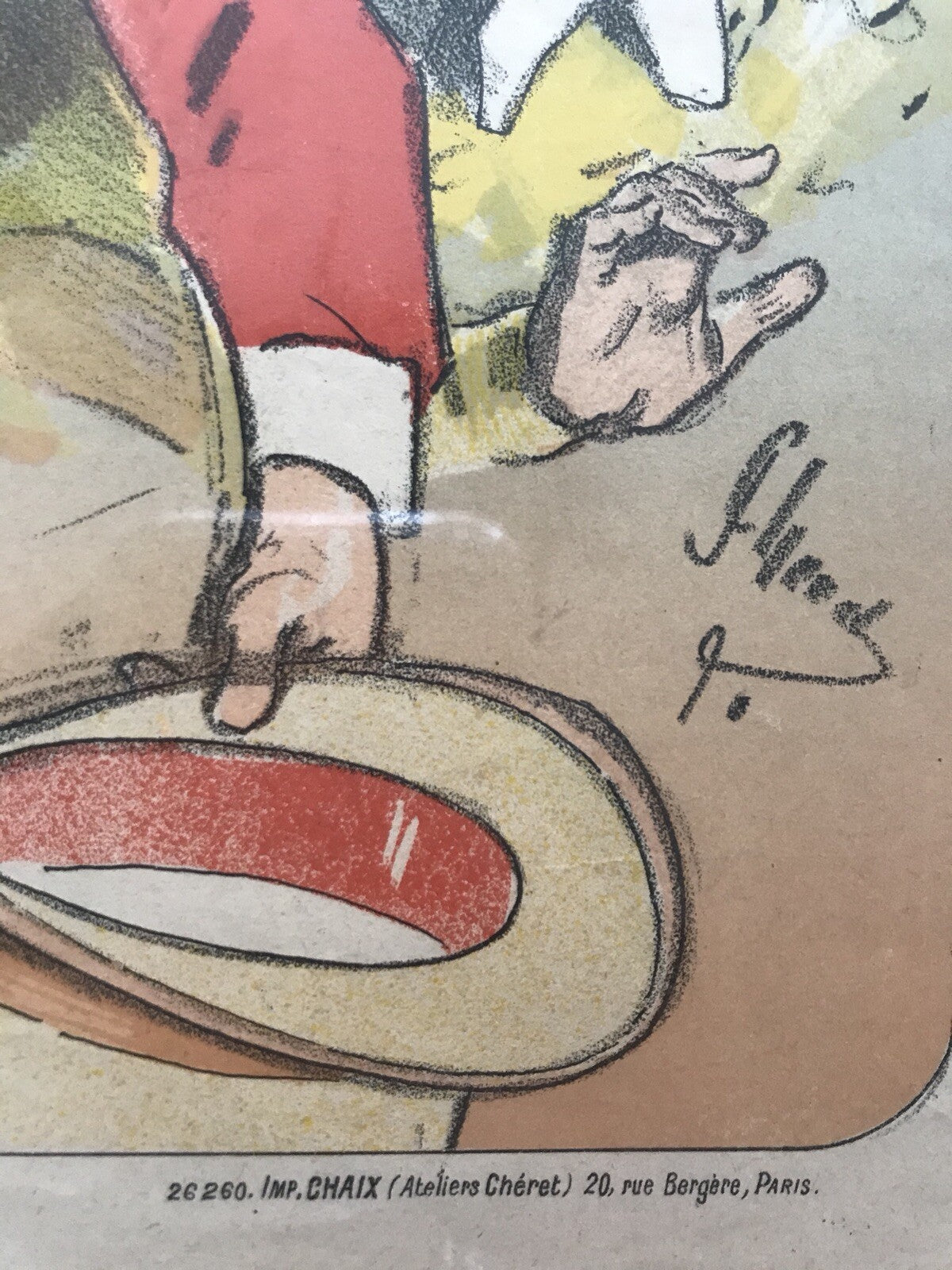 Jules Cheret Original Vintage Poster Halle Aux Chapeaux Advertising Art Noveau