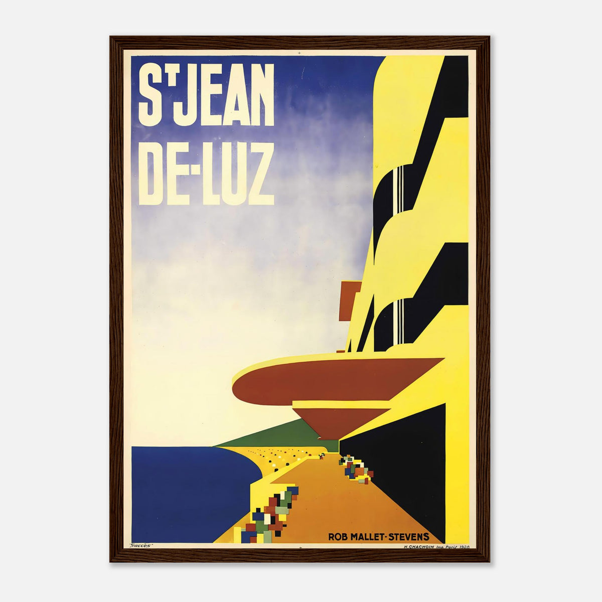 Robert Mallet-Stevens St. Jean-de-Luz - Modernist French Art Deco Travel Poster Print