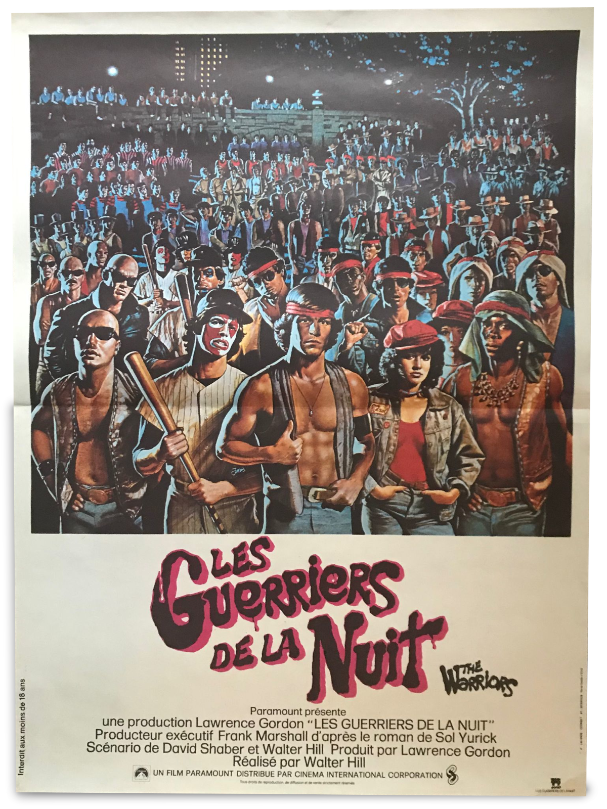 Orig Vintage Film Movie Poster Les Guerriers de la Nuit The Warriors Cult