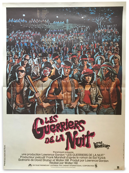 Orig Vintage Film Movie Poster Les Guerriers de la Nuit The Warriors Cult