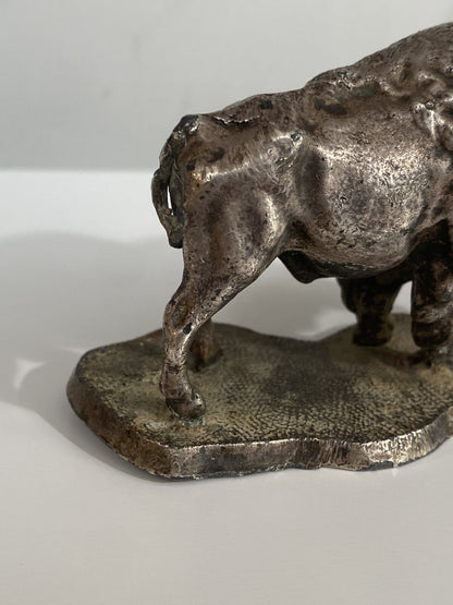 Rare Antique Buffalo Bison Car Hood Ornament Automobilia Bronze? Gas Petroliana