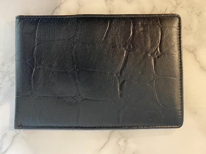 Mulberry Black Leather Moc Croc Crocodile Holder Designer Luxury