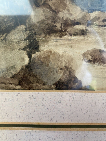 Authentic George Heriot 1827 Watercolour Painting Scottish Highlands Art Georgia
