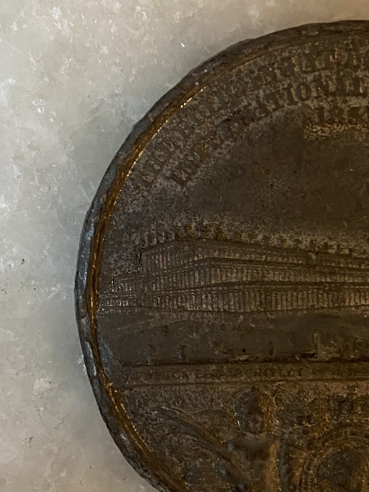 Antique 1851 Great Exhibition Queen Victoria Albert Medal Coin Crystal Palace