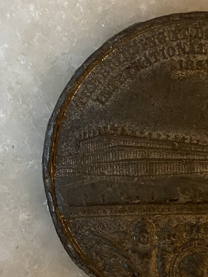 Antique 1851 Great Exhibition Queen Victoria Albert Medal Coin Crystal Palace