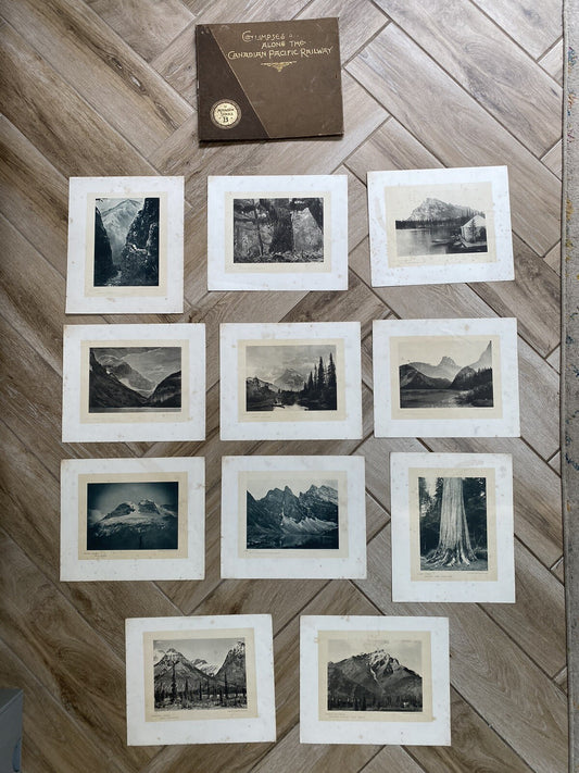 Antique Glimpses Along Canadian Pacific Railway Mountain Banff Railwayana Skiing