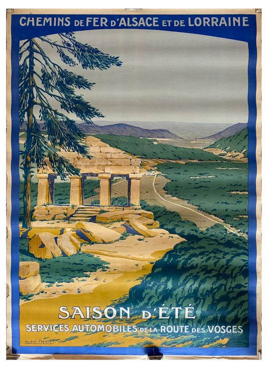 Rare Orig Art Deco Vintage French Travel Tourism Chemin Fer Railway Fremond PLM