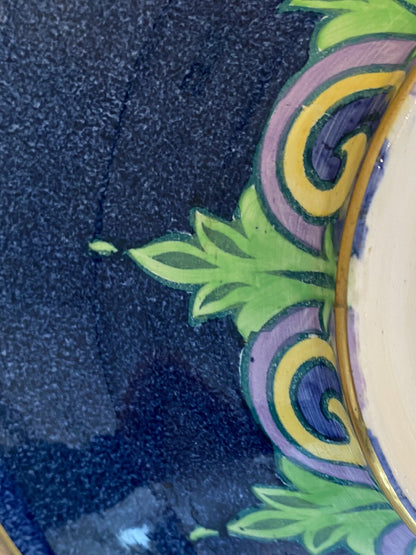 Art Deco Keeling & Co Ltd Losol Ware Bowl Circa 1920 Hand Painted Porcelain