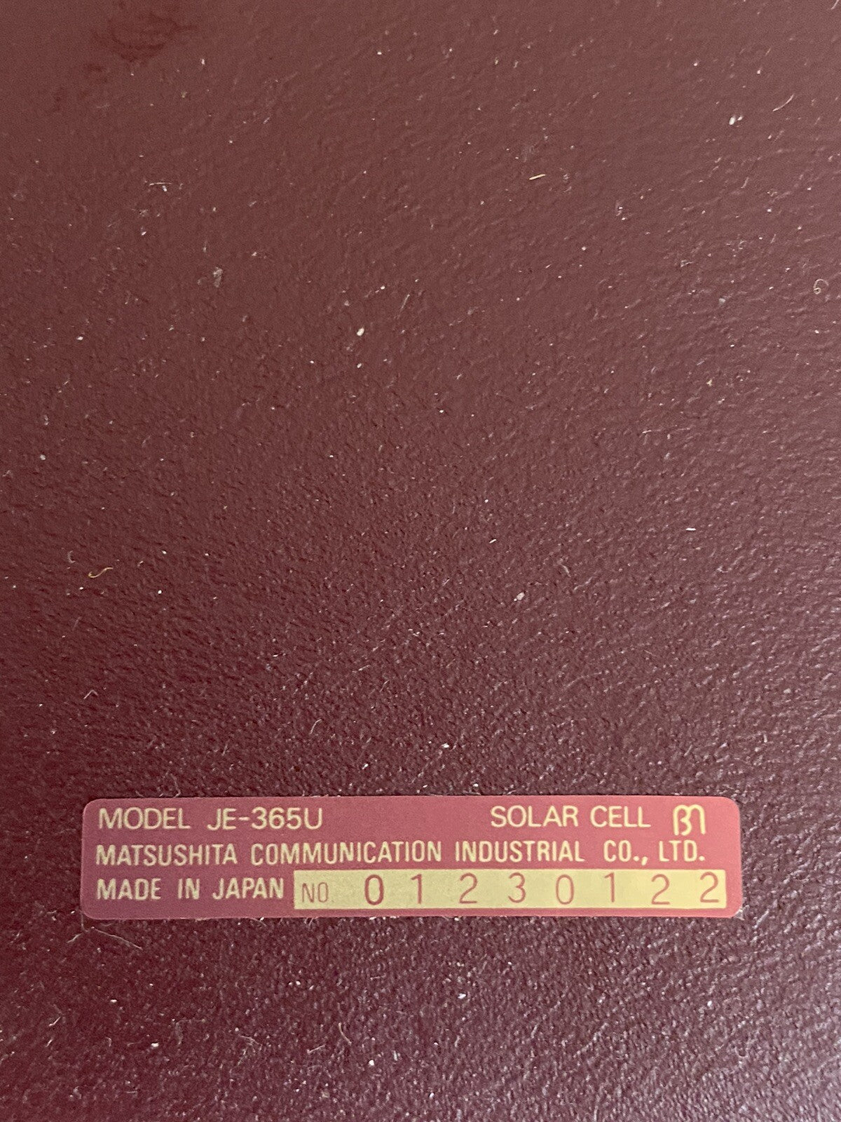 Vintage Panasonic  Calculator JE-365U-RED Compu Flex Solar Powered Japan