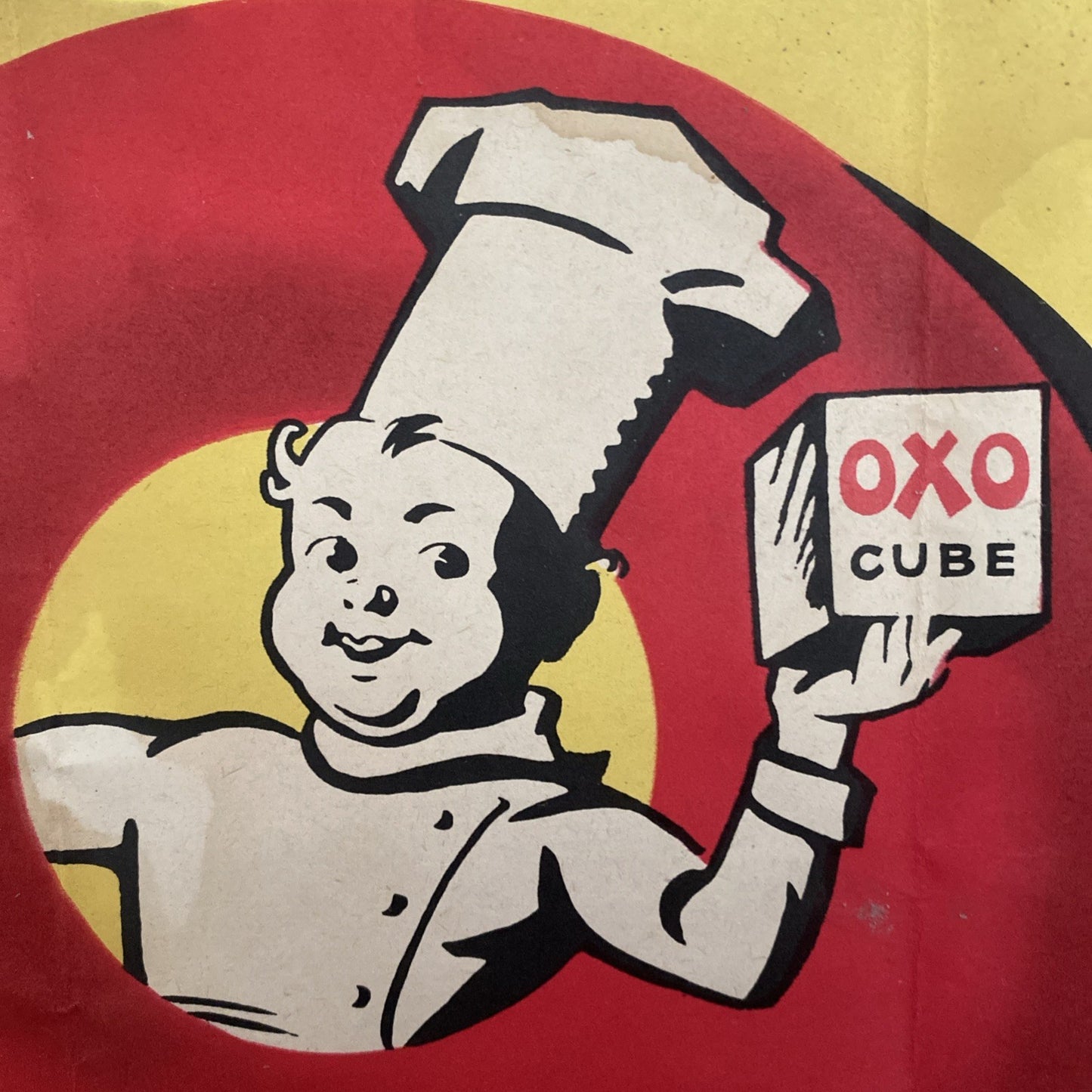 Original Rare Antique Vtg OXO Cube Advertising Poster Art Deco Sign Cookery Retr