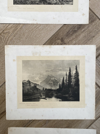 Antique Glimpses Along Canadian Pacific Railway Mountain Banff Railwayana Skiing