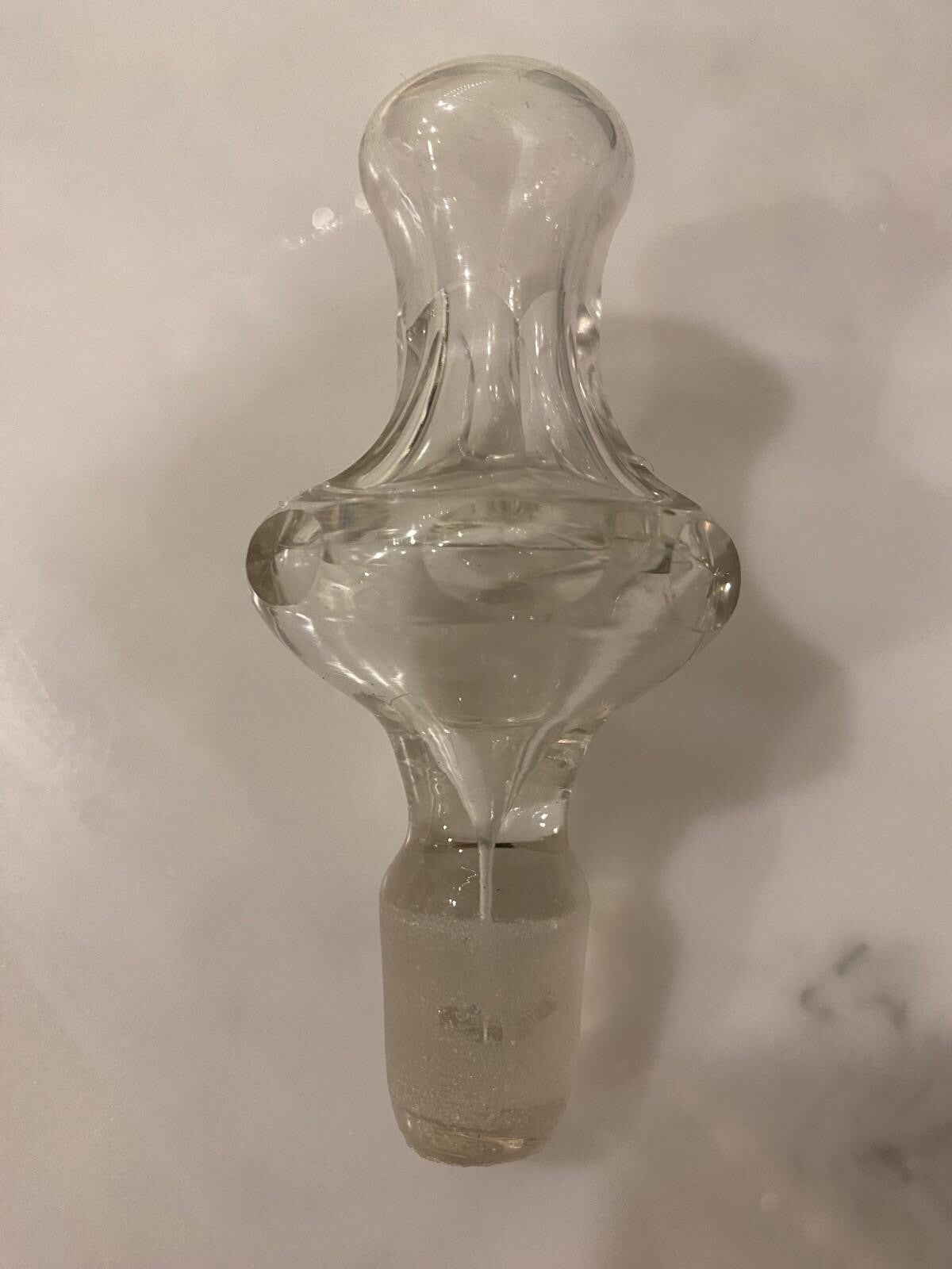 Rare Antique Pair Decanters C 1840 19th Cen Crystal Cut Glass Mallet Christmas