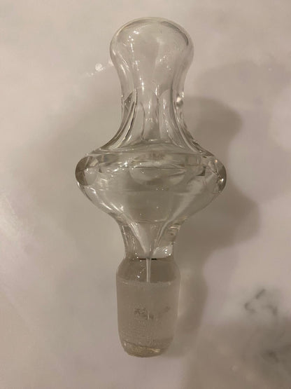 Rare Antique Pair Decanters C 1840 19th Cen Crystal Cut Glass Mallet Christmas