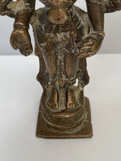Antique Bronze Statue Vishnu Figure Sculpture 18th/ 19th Century Indian Hindu